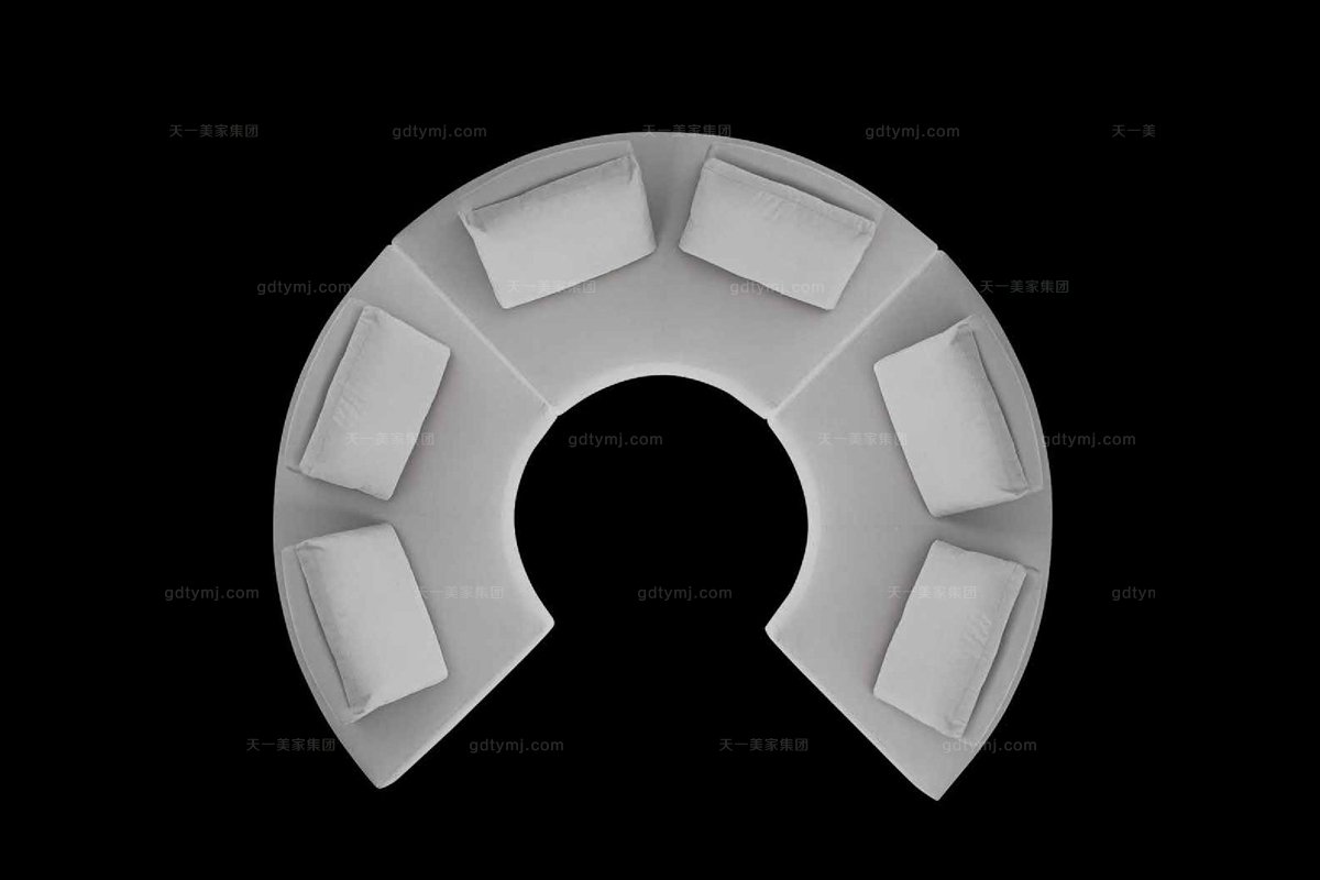 Dema茄子视频IOS在线看时尚现代布艺弧形沙发